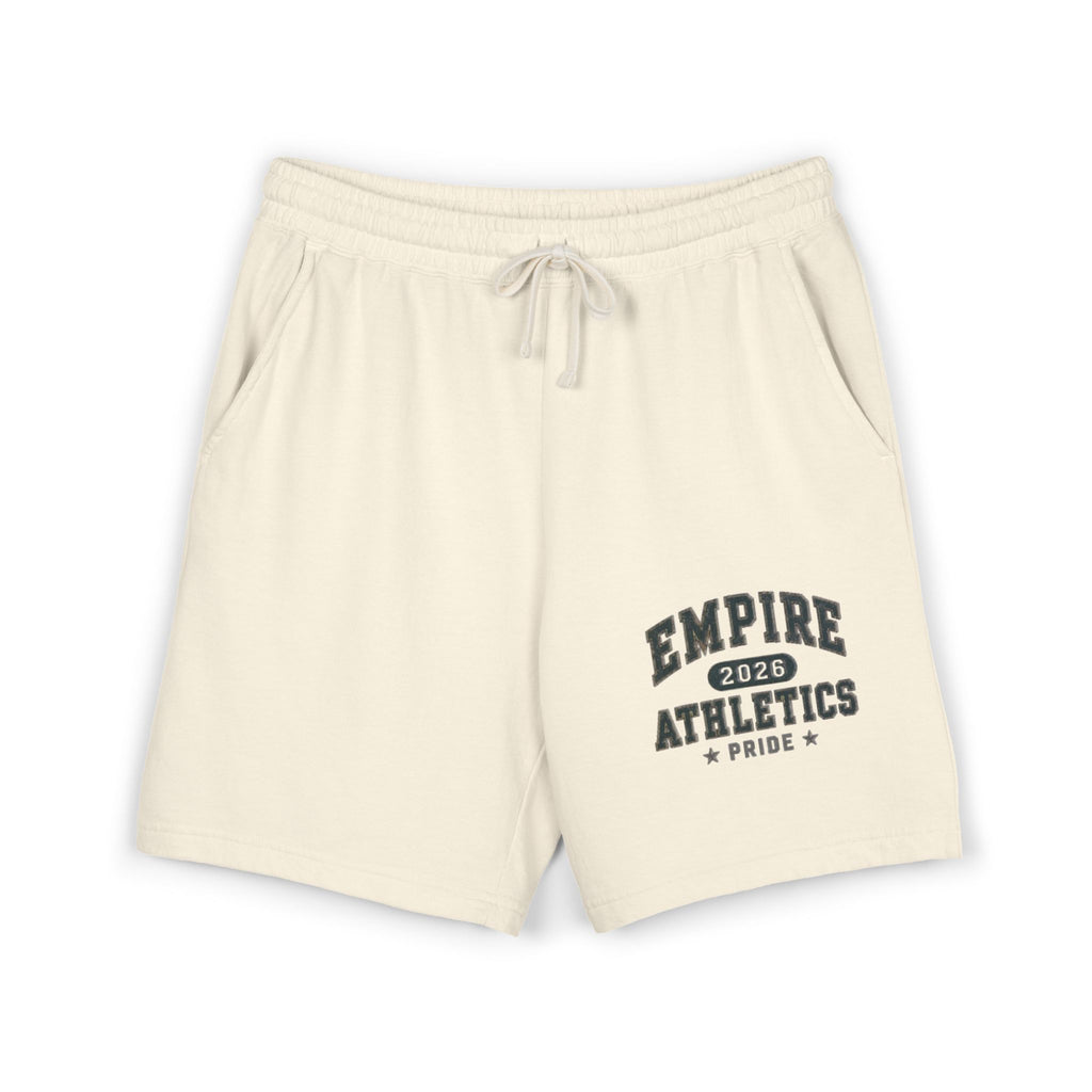 Sweat Shorts — Empire Athletics Fleece Lounge Shorts (’2026’ Vintage Campus Print)