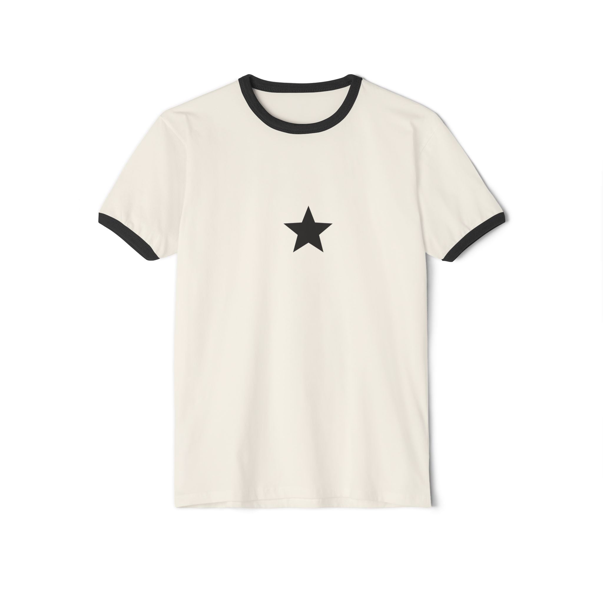 Unisex Doodle Star Ringer Tee | Star Sketch Graphic T-Shirt